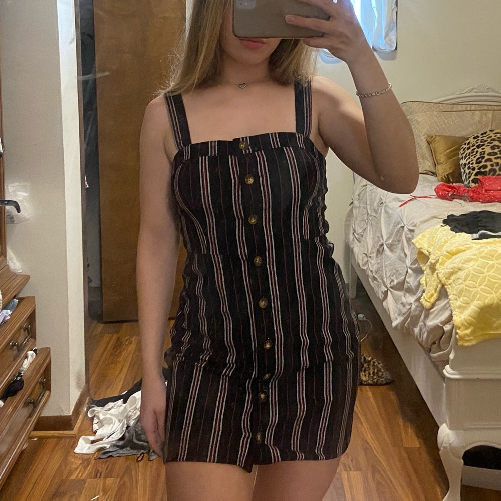 striped bodycon dress